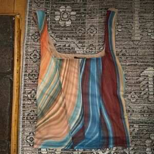 AFRM Cort Top in Blue Abstract